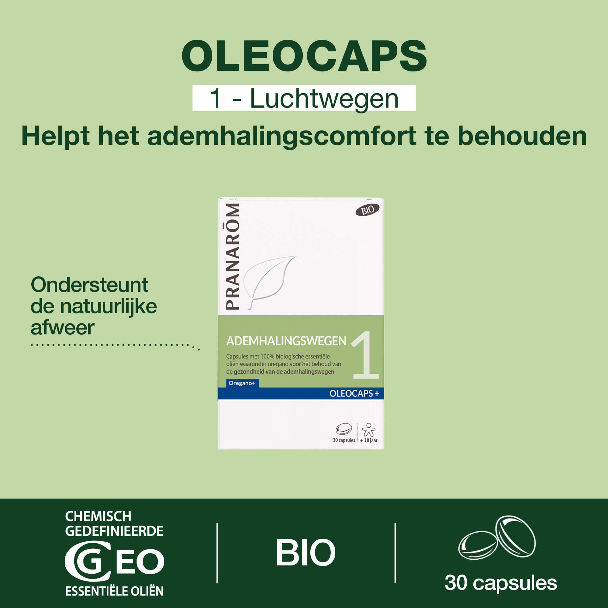 Oleocaps 1 - Capsules voor de luchtwegen - Bio