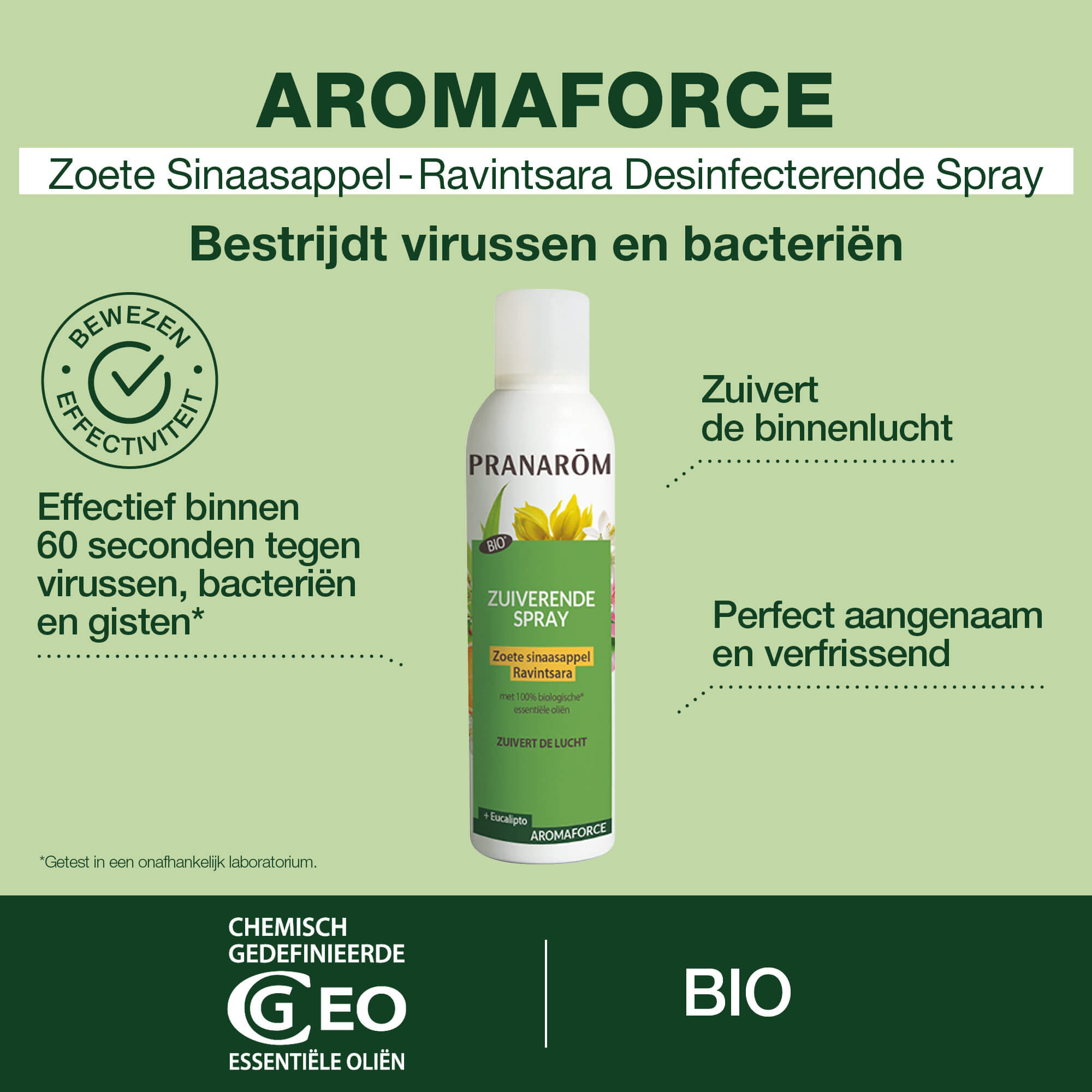 Zuiverende spray Zoete sinaasappel - Ravintsara - Bio - Bio