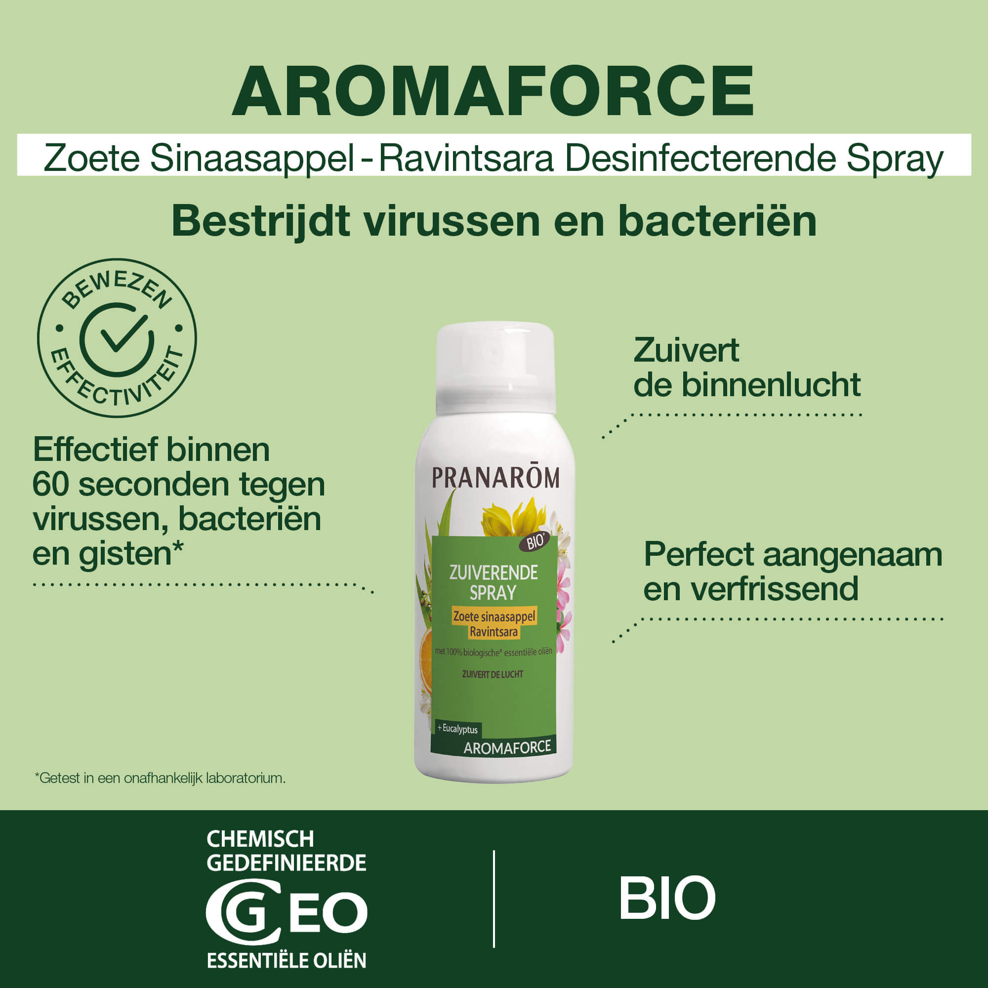 Zuiverende spray Zoete sinaasappel - Ravintsara - Bio - Bio