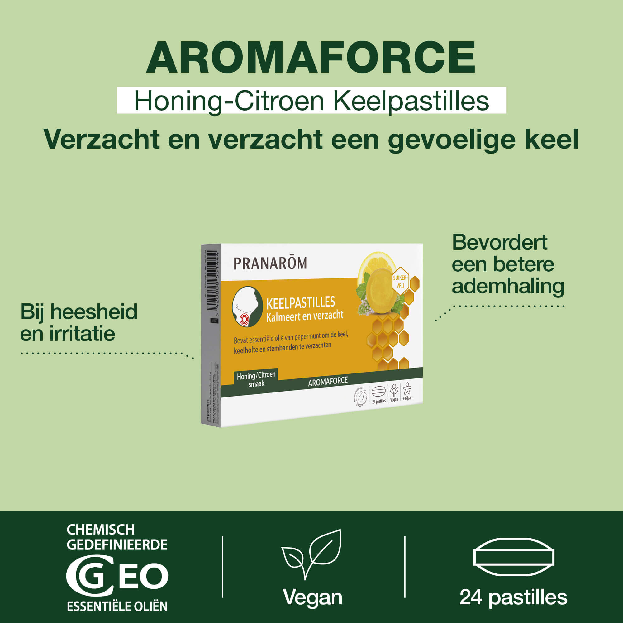 Honing en citroen keelpastilles