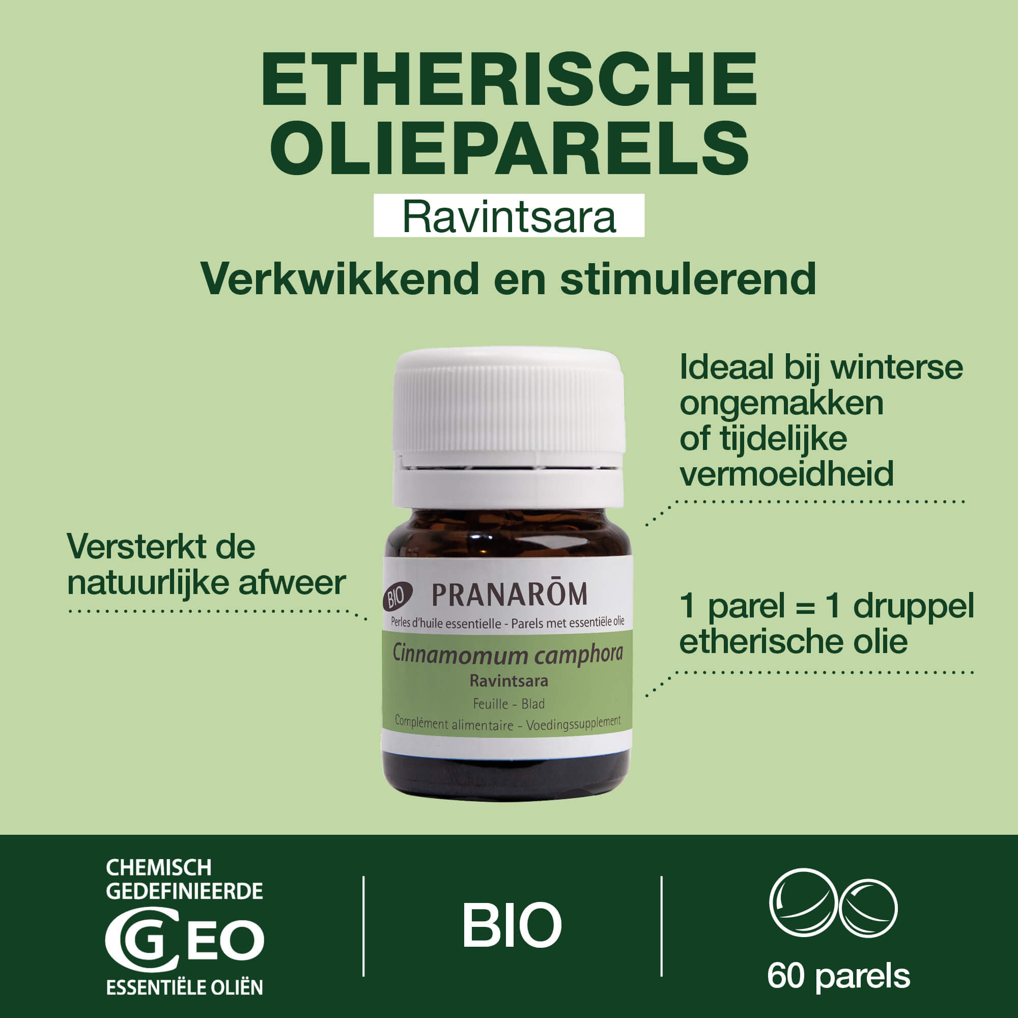 Ravintsara etherische olie kralen - Bio