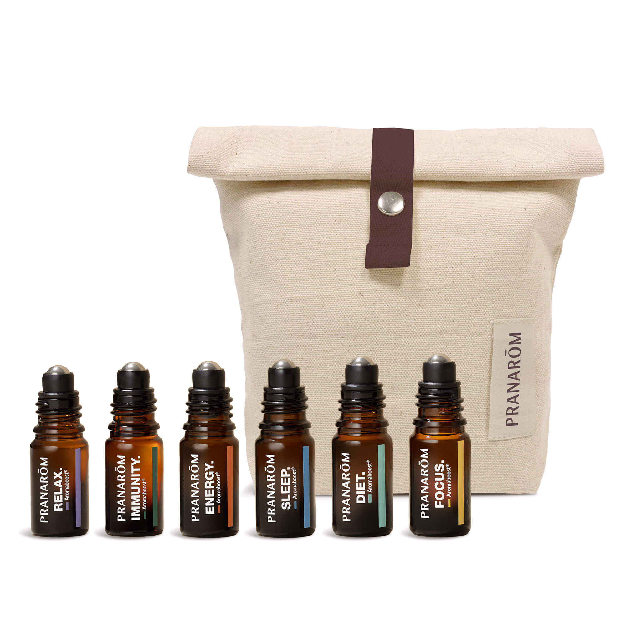 Coffret 6 roll-ons Aromaboost + trousse offerte