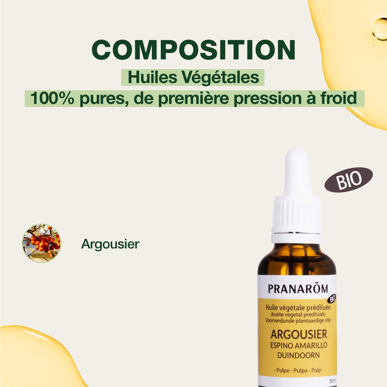 The Ordinary - 100% Huile vierge bio de fruit d'Argousier - 30ml