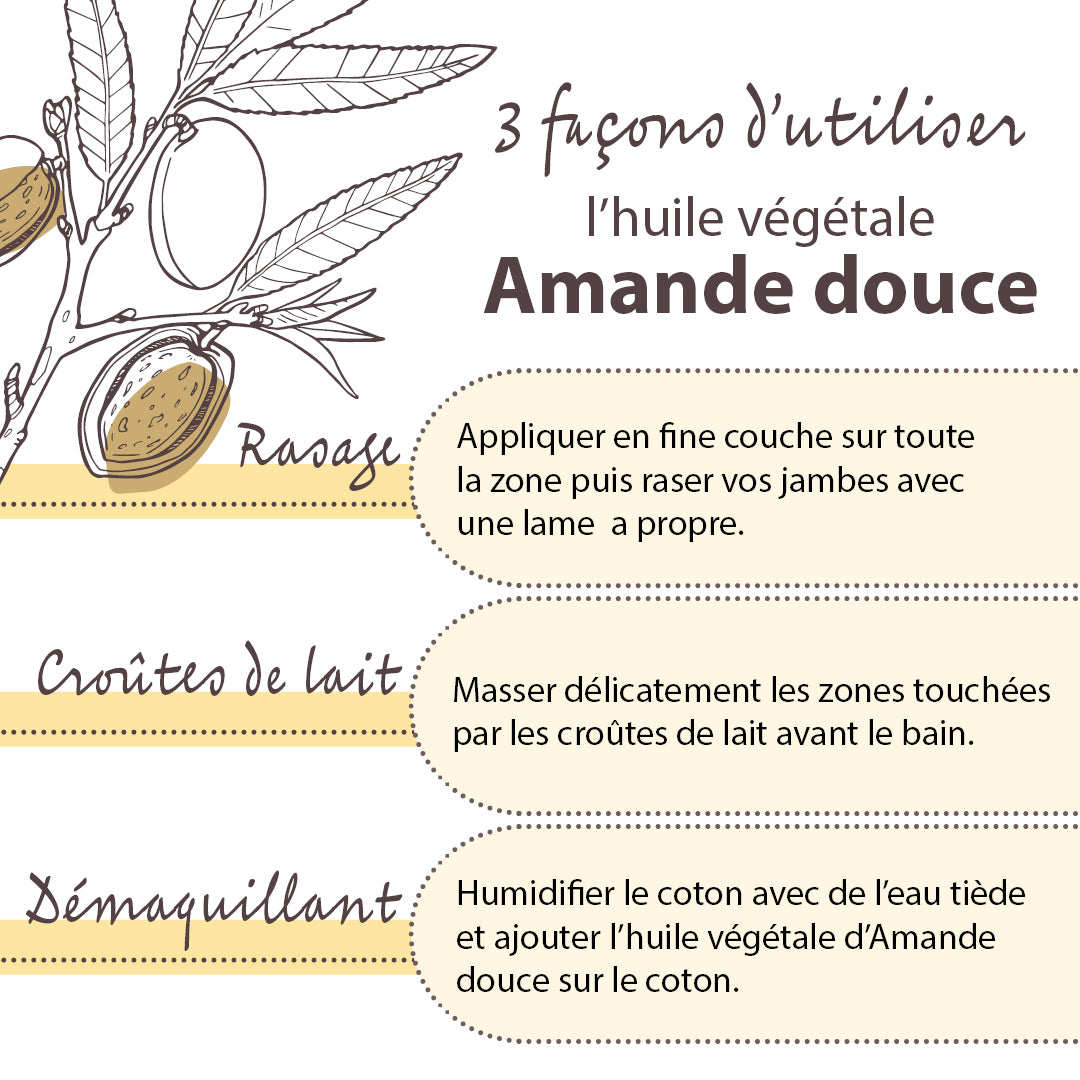 Huile végétale d'Amande douce BIO - Aroma-Zone