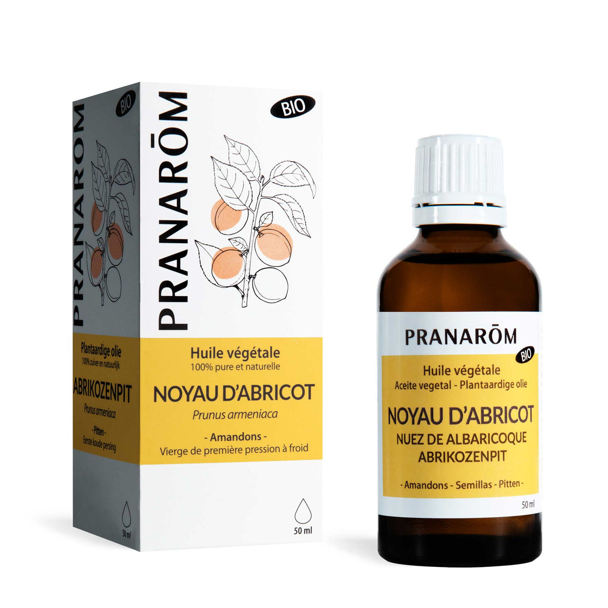 Huile De Noyau D'Abricot Bio 100ml - 100% Pure, Naturelle, Vierge, Sans OGM (USA)